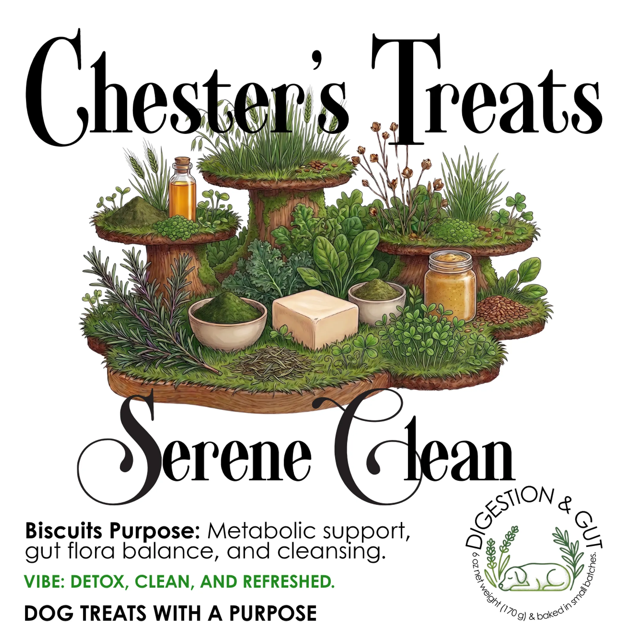 Chester Serene & Clean Dog Treats for Gut Support