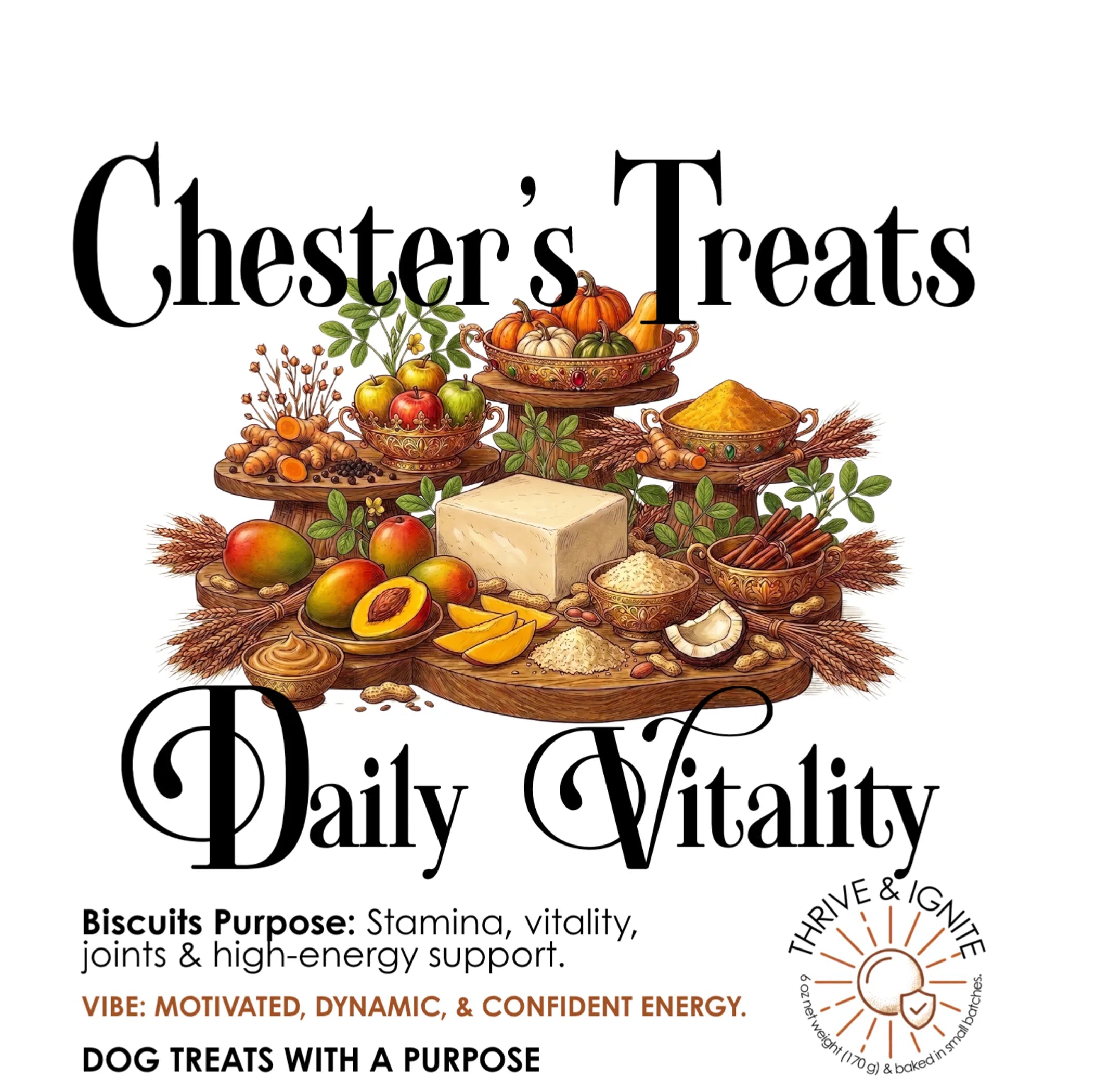 Chester Daily Vitality Dog Treats for Energy & Stamina