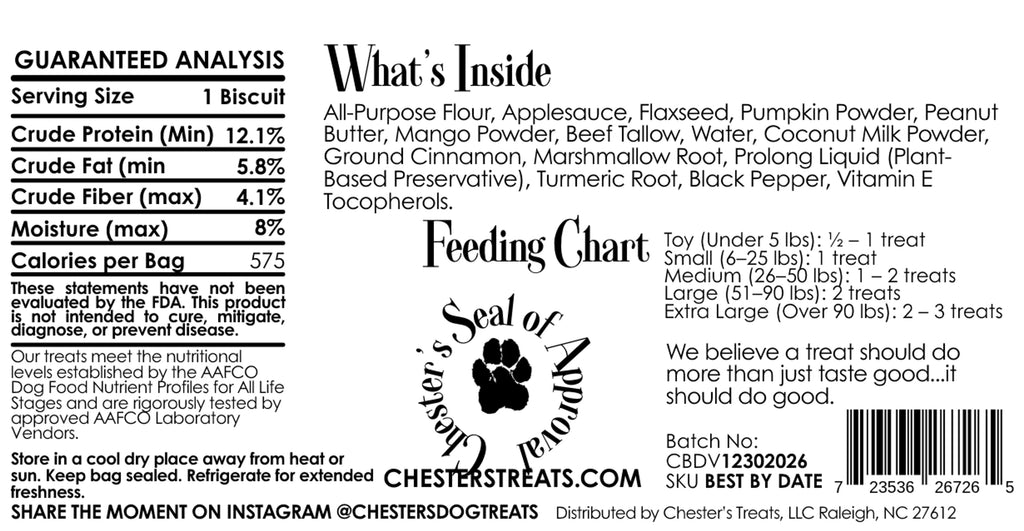 Chester Daily Vitality Dog Treats for Energy & Stamina