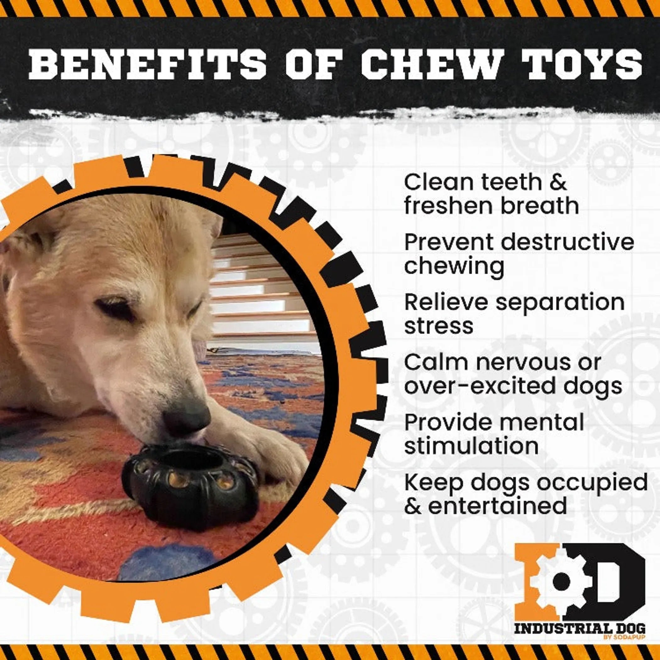 Tractor Tire Nylon Dog Chew Toy for Super Chewers  & FDA Compliant